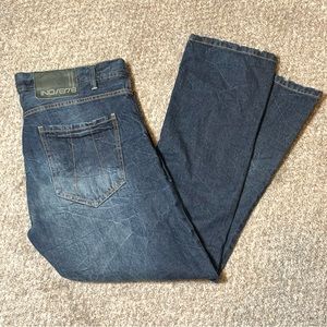 IND/076 men’s washed blue boot cut fit jeans Size 36S
